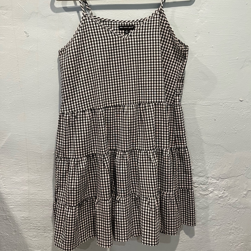 Worn once gingham spaghetti strap dress